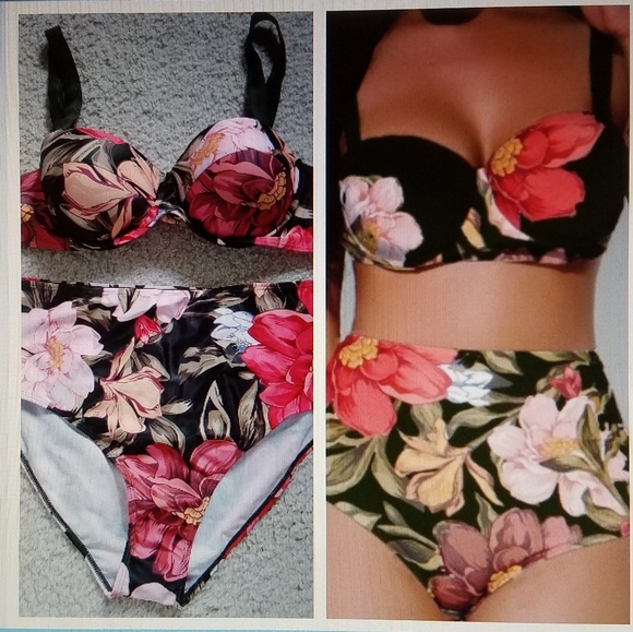 Modlily Other - 2pc Swimsuit Underwire High Waisted Plus Size